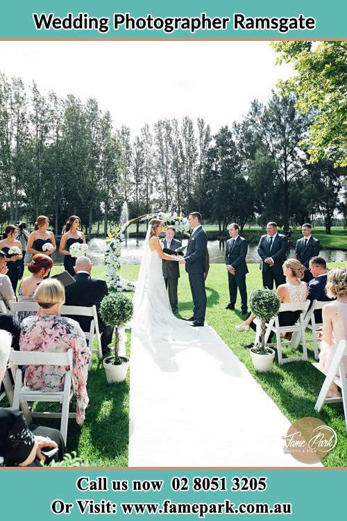 Garden wedding ceremony photo Ramsgate NSW 2217