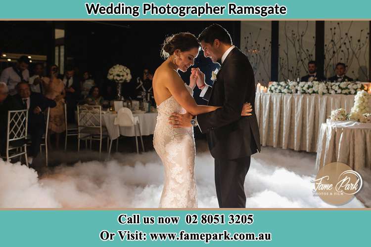 Photo of the Bride and the Groom dancing on the dance floor Ramsgate NSW 2217